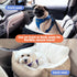25 lbs 21 20 14 Best Pet Supplies Elevated Dog Car Seat for Small Dogs, Booster Seat with Safety Tether & Storage