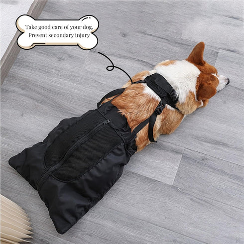 Dog Drag Bag for Paralyzed Rear Legs, Alternative Wheelchair for Dogs, Protects Chest and Limbs, Large