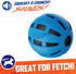 Nerf Dog Crunch and Squeak Rubber Ball Dog Toy, Medium/Large, Single, Blue