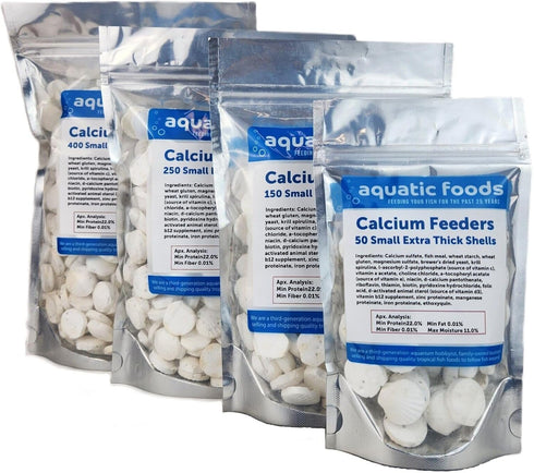 Aquatic Foods Inc. Calcium Feeder Small Shells. Extra Thick Shells for Shrimp, Snails, Crabs, Crayfish,