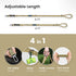 IOKHEIRA Multifunctional Dog Leash - 4-6 FT Strong Bungee, Car Seatbelt Compatible, Army Green