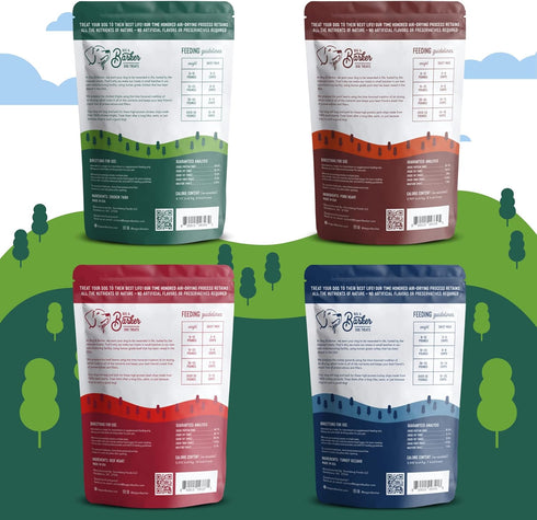 Beg & Barker Jerky Chips for Dogs Variety (3.5oz, Pack of 4) - Single Ingredient Protein Human Grade Treats Made in USA