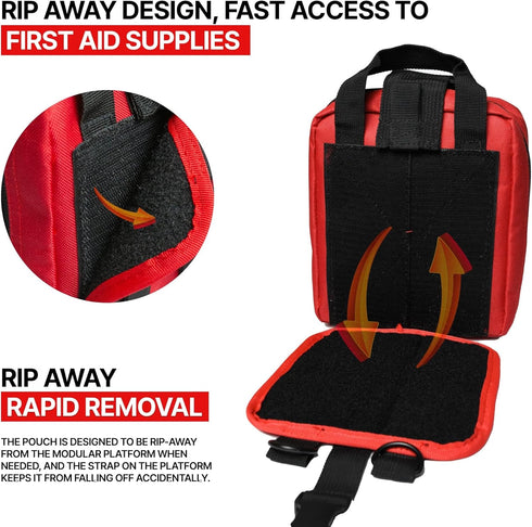 Compact MOLLE Rip Away EMT First Aid Pouch - Medical Storage Solution
