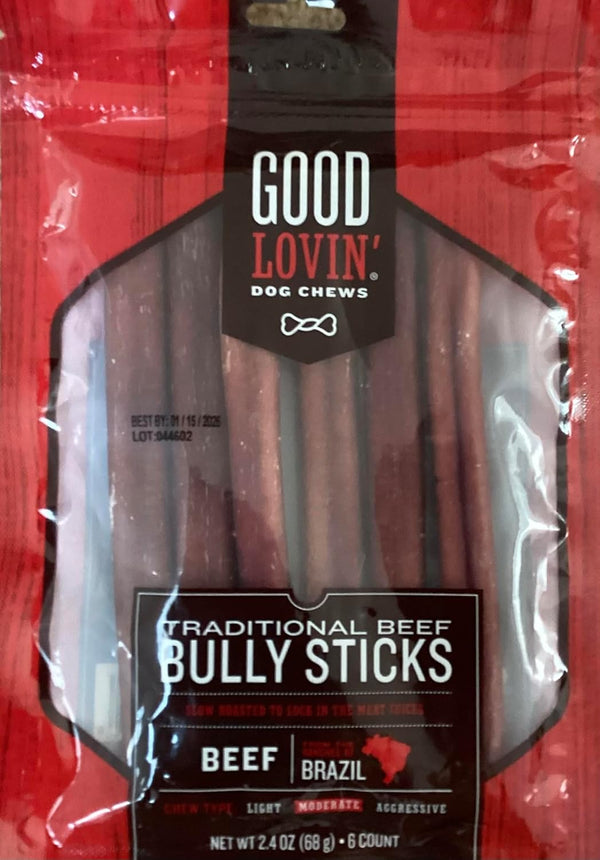 Good Lovin' Traditional Beef Bully Stick Dog Chew 2.4 oz. Count of