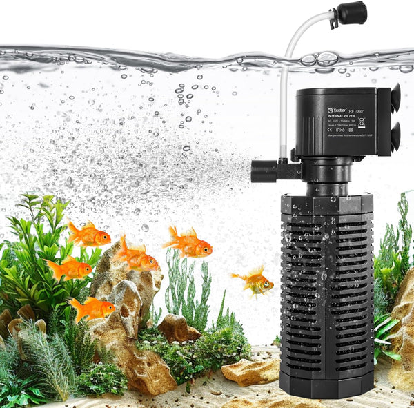 Yaubay Aquarium Internal Filter for 10-50 Gallon Tanks, 13W Power Biochemical Sponge