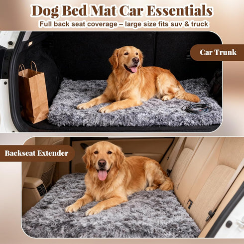 Hahafelt 54"x24.8"x3.9", Backseat Pet Bed Mat, Washable Dog Bed for Car, Soft Nonslip Travel Dog Car Seat Cover, Fits
