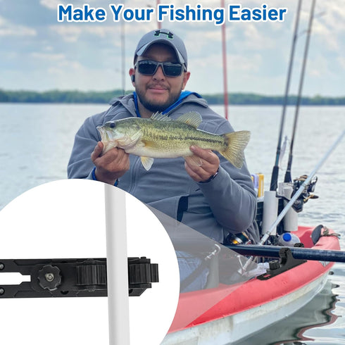 Kayak Paddle Holder, 2 Pack Kayak Track Mount Accessories for Fishing and Canoeing