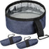 2 Pack Portable Dog Bowls: Foldable Travel Water and Food Bowls for Small and Large Dogs (Dark Blue, 40 oz)