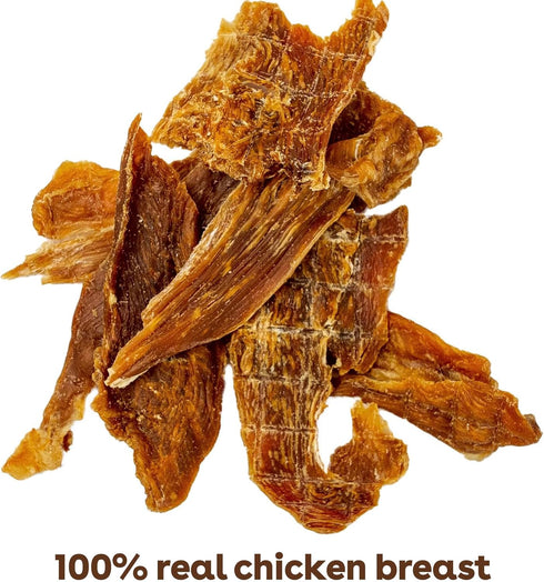 Pupford Crunchy Jerky Treats for Dogs & Puppies, Made in USA, Single Ingredient, No Fillers (Chicken, 8 oz)