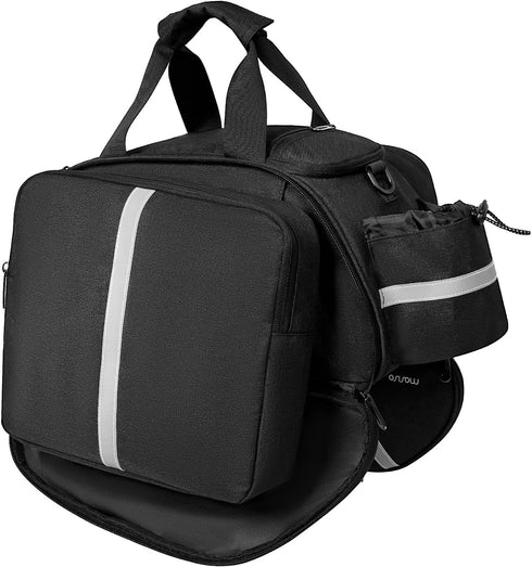 MOSISO Waterproof Bike Rack Bag, Rear Seat Bag Cycling Carrier, Reflective Cargo Storage with Water Bottle Holder