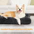 KSIIA Jumbo Dog Crate Bed - Washable Deluxe Plush Fluffy Comfy Thick Kennel Pad, Anti-Slip, 48 x 29 Inch, Dark Gray
