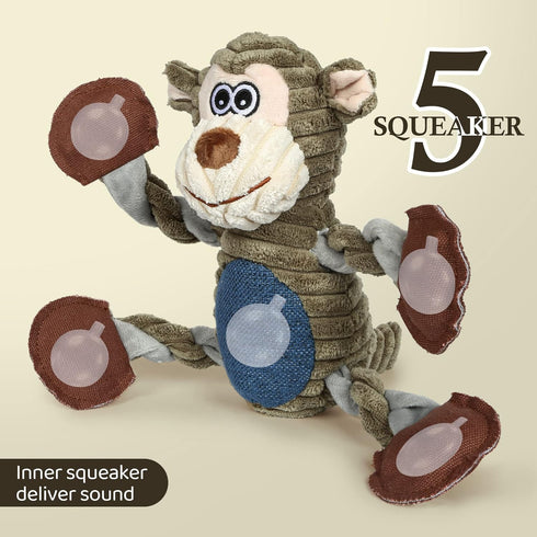 Dog Toys for Large Dogs - Plush Squeaky Medium & Small Toys - Funny Cute Stuffed Animals for Dog Birthday Presents