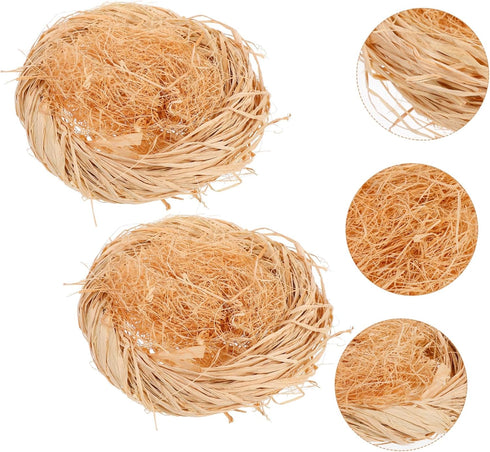 2pcs Handmade Artificial Bird Nests Decor for Easter Party Wedding and Themed Events Realistic Nesting Props for Table