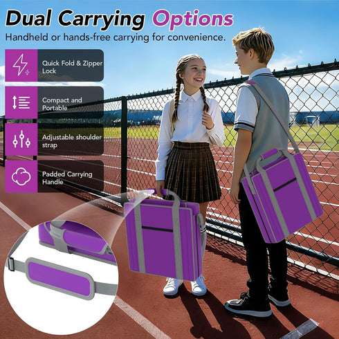 janiry 1PACK Stadium Seats with Back Support Adjustable Bleacher Chairs with Back and Cushion Bleacher Seat with Cup