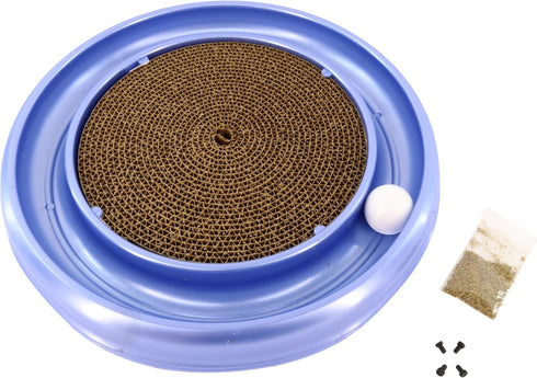 Coastal Pet Turbo Scratcher Cat Toy, Cardboard Scratcher Pad with Toy Ball Track & Catnip