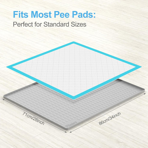 Filmicy 34 28 Pee Pad Holder for Dogs,Silicone Dog Puppy Pad Holder, x No Spill Raised Lip High Edge,Portable