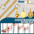 Gold Dog Collar - 10mm Slip Cuban Link Chain, Heavy Duty Stainless Steel Collar for Dogs (14")