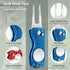 Skylety 4 Pieces Golf Divot Repair Tool with Magnetic Button Ball Marker, Stainless Steel Foldable Tool