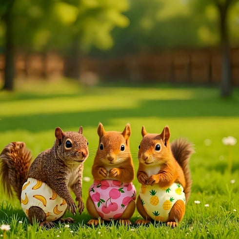 Magnoloran 2PCS Washable Squirrel Diapers - Reusable Small Pet Diapers with Strong Hook and Loop Leak-Proof Urine Wet