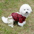 SMALLLEE_LUCKY_STORE Pet Clothes for Small Dog Cat Red Plaid Sweater with Khaki Overalls Pants Jumpsuit Outfits XS