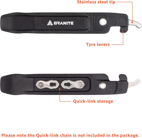 Granite Talon Bike Tire Levers with Chain Master Link Pliers, Quick-Link Removing Tools for Mountain, Road, BMX Bikes