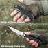 FLISSA Folding Knife, 4.5" Tactical Pocket Knife with Hollow-out Design Handle for Hunting, Survival, EDC, Camping