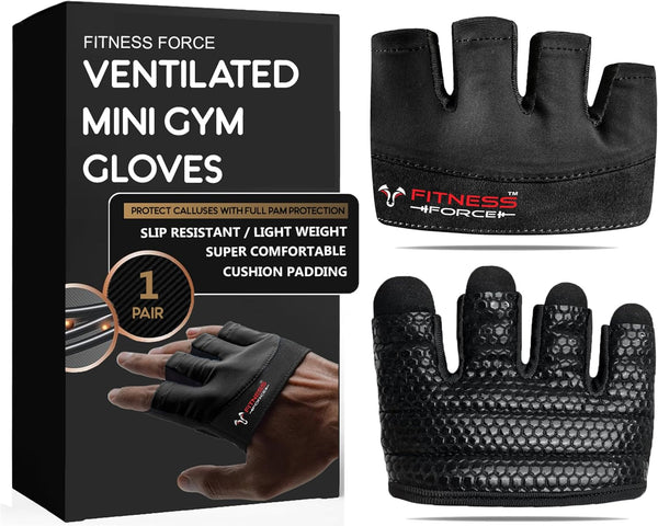 FITNESS FORCE Workout Gloves for Men & Women Partial Weight Lifting Non-Slip
