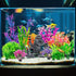 13Pcs Fish Tank Artificial Plastic Plants & Cave Rock Decor Set - Aquarium Decorations Kit