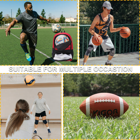 Soccer Bag - Backpack for Football, Volleyball & Basketball with Ball Compartment and Training Package