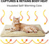 Furhaven ThermaNAP Self-Warming Cat Bed, Cream, Small - Washable & Reflects Body Heat