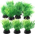 Green Aquarium Plant Ornaments, Artificial Water Plants, Lifelike Plastic Fish Tank Foreground Grass, Water Tank Decorations (10Pcs) by Piutouyar