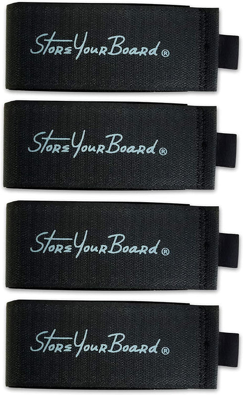 StoreYourBoard Mountain Essential Ski Wrap Straps - 4 Pack with Universal Fit