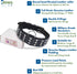 Genuine Leather Studded Dog Collar | Brazier Rivet | 2” Wide, Heavy Duty, Cushion Padding for Medium, Large, XL