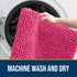 OLANLY Dog Door Mat for Muddy Paws, 30x20, Absorbent Non-Slip Washable Mat, Quick Dry Chenille, Hot Pink