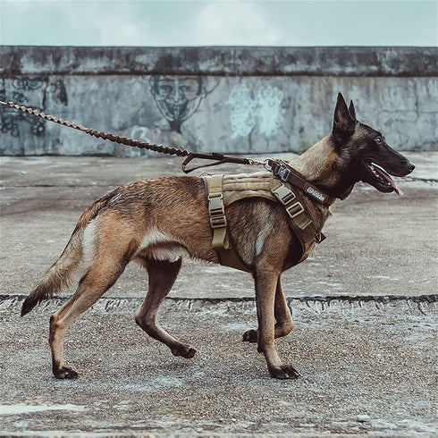 EXCELLENT ELITE SPANKER Tactical Dog Harness, Military Working Vest with Handle, Adjustable Training Vest for Large