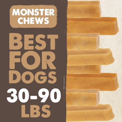 Mighty Paw Yak Cheese Chews for Dogs - All Natural Long Lasting Treats, Odorless, 4 Pack