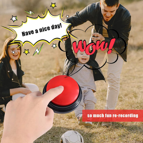 Pet Communication Button for Dogs, 30 Seconds Voice Recording Dog Talking Buzzer for Potty Training, Not Include