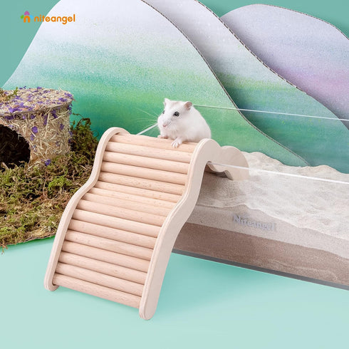 Niteangel Hamster Climbing Bridge Ladder for Small-Sized Pets, Acrylic SandBath Box