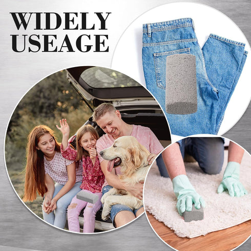Loopeer 2 Pcs Pet Hair Remover Pumice Stone, 6 Inch Dog Fur Removal Tool for Car Interior and Bedding Cleaning