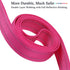 VIVAGLORY Traffic Handle Dog Leash with Two Padded Soft Handles, Reflective Training Lead, Pink