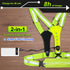 Reflective Running Vest, LED Safety Vest with Waist Pack, USB-C Rechargeable for Night Walking, Running, Biking