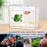 Mini Betta Fish Tank, 0.2 Gallon Stackable Cube Tank with Betta Leaf and Gravels (Pack-1)