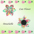 Dog Collar Pink Flowers Print, Cute Girl Collar with Flower Adjustable Metal Buckle Gift for Large Dogs