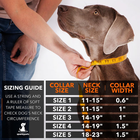SparklyPets Heavy Duty Wide Dog Collar, Tactical Collar with Quick Release Chrome Buckle, Blue, Size 3