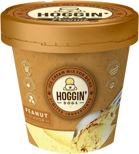 Puppy Cake Hoggin' Dogs Ice Cream Mix, All Natural Peanut Flavor, Just Add Water and Freeze, 4.65 oz