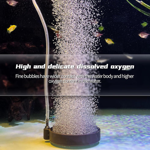 UPETTOOLS Fish Bubbler Kit for Aquarium Fish Tank, 5.1 Inch Oxygen Aerator Stone with Airline Tubing & Check Valve
