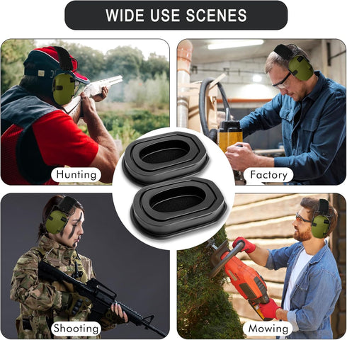 GEVO Gel Ear Pads for Walker's Razor Earmuffs, Comfortable and Soft Replacement Gel Ear Cups with Silicone Material