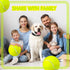 Sratte 6 Pieces Large Giant Tennis Ball for Dogs - 9.5'' Inflatable Toy Balls for Indoor Outdoor Training (Fluorescent
