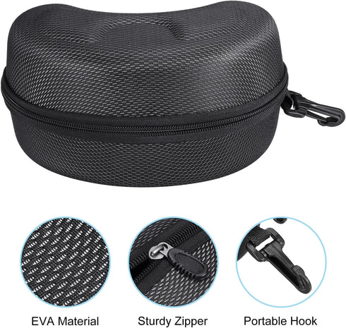 PATIKIL Hard Ski Goggle Case, Shockproof EVA Sports Glasses Box for Snowboard Goggles