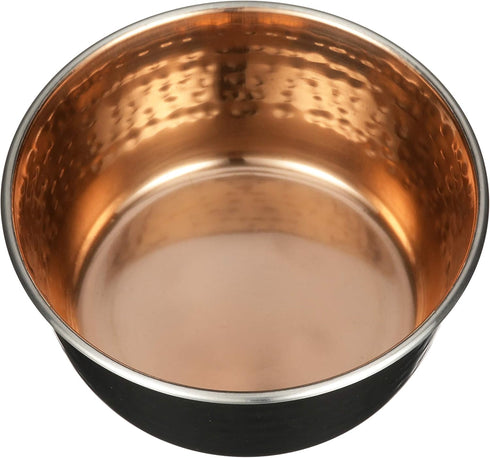Neater Pet Brands Decorative Designer Bowls, Luxury Style Premium Dog and Cat Dishes, Medium, Black Copper